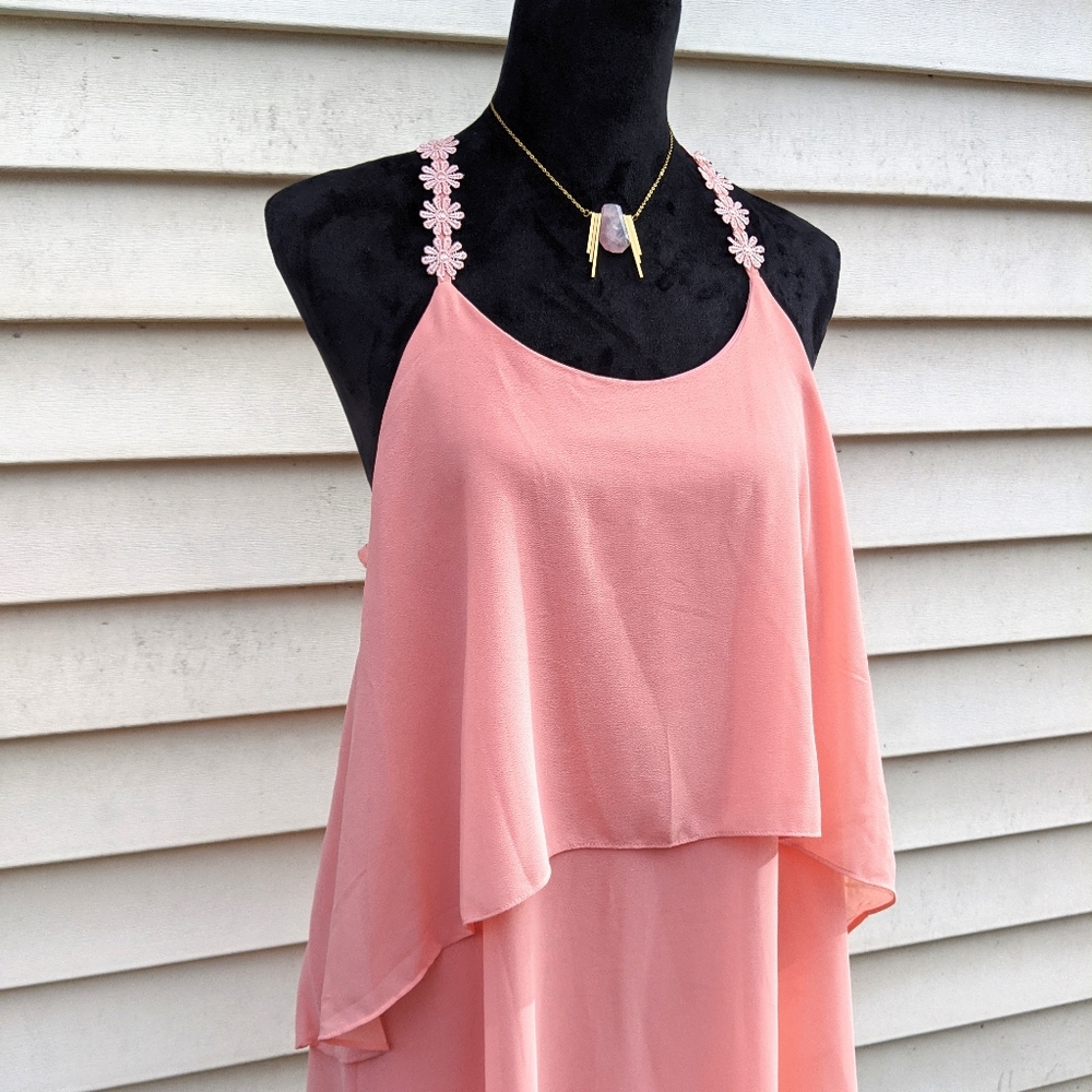 Cotton Candy Brand Light Pink Daisy Midi Dress